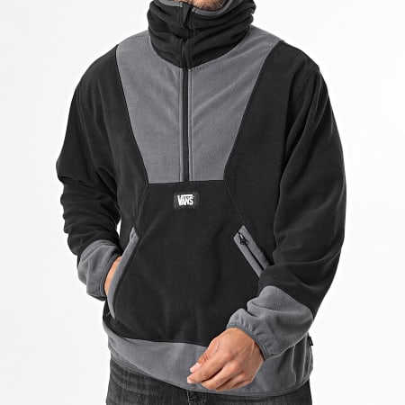 Vans - Sweat Capuche Col Zippé Polaire MTE Warrens 00PJK Gris Clair Gris Anthracite