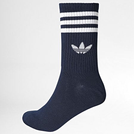 Adidas Originals - Set van 3 paar Crew 3 Stripes Sokken JZ4943 Paars Groen Blauw Marine