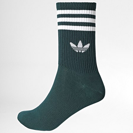 Adidas Originals - Set van 3 paar Crew 3 Stripes Sokken JZ4943 Paars Groen Blauw Marine