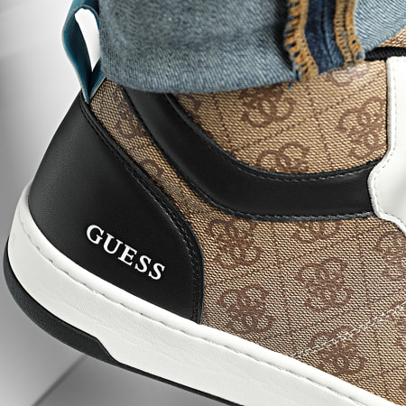 Guess - Baskets Montantes FMFICEFAB12 Beige Black