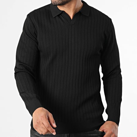 Mackten - Pull Col V 100 Noir