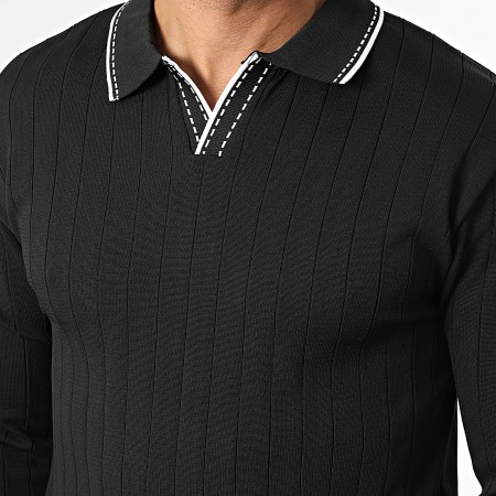 Mackten - Pull Col V 104 Noir