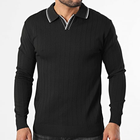 Mackten - Pull Col V 104 Noir