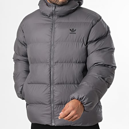Adidas Originals - Doudoune Capuche Commercial JX4122 Gris Anthracite