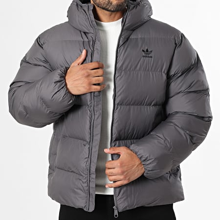 Adidas Originals - Doudoune Capuche Commercial JX4122 Gris Anthracite