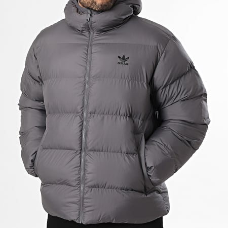 Adidas Originals - Doudoune Capuche Commercial JX4122 Gris Anthracite