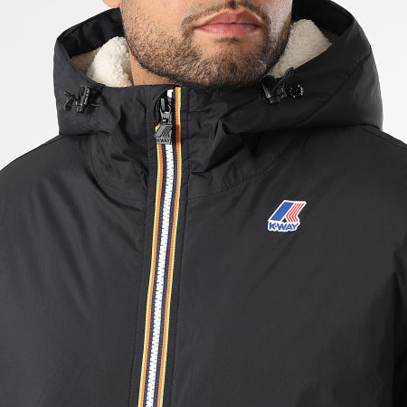 K-Way - Parka con cappuccio Le Vrai 4.0 Claude Orsetto K21515W Nero