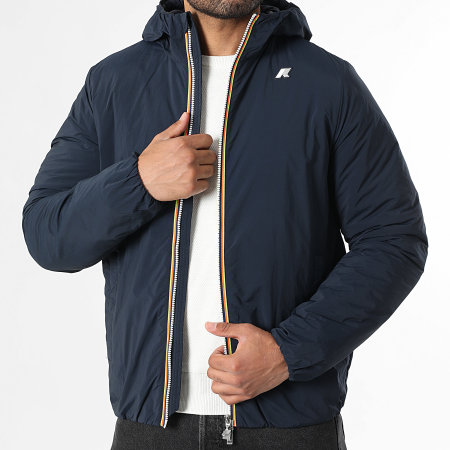K-Way - Jack Plain Warm Zipped Hooded Jacket K2136DW Navy Blue - Ryses
