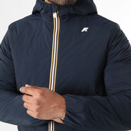 K-Way - Jack Plain Warm Zipped Hooded Jacket K2136DW Navy Blue - Ryses