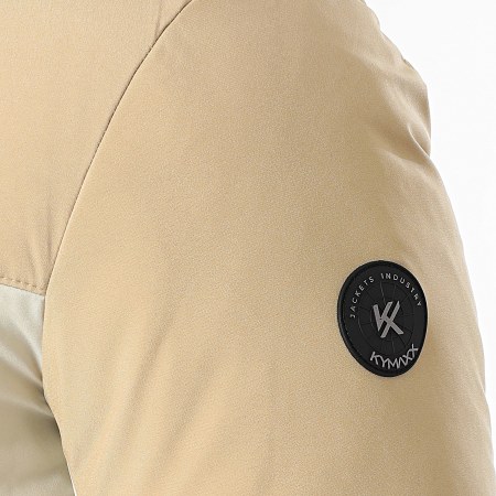 Kymaxx - Doudoune Capuche Beige Clair Beige