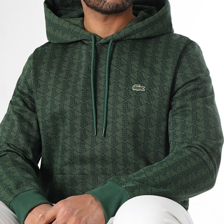 Lacoste - Sweat Capuche Logo Brodé Crocodile The Blend Classic Fit Vert