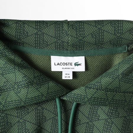 Lacoste - Sweat Capuche Logo Brodé Crocodile The Blend Classic Fit Vert