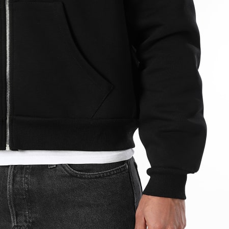 LBO - Veste Zippée A Capuche Premium Effet Néoprène 2335 Noir