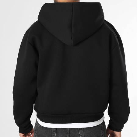 LBO - Veste Zippée A Capuche Premium Effet Néoprène 2335 Noir