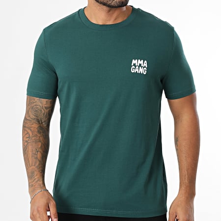 MMA GANG - Tee Shirt Oversize Large MMA GANG Bleu Vert Bouteille