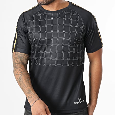Sergio Tacchini - Mamba Stripe Tee Shirt 41159 Nero