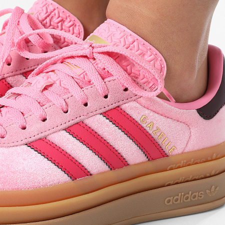 Adidas Originals - Zapatillas Mujer Gazelle Bold JR5964 Rosa Brillante Rojo Rubí Marrón