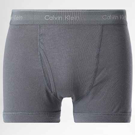 Calvin Klein - Pack De 5 Boxers NB4102 Negro Carbón Gris Claro Heather Rojo Azul Claro