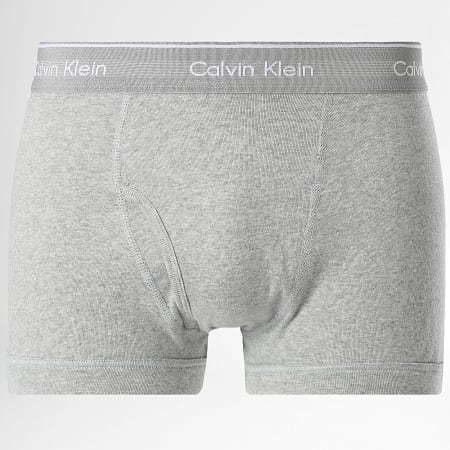 Calvin Klein - Pack De 5 Boxers NB4102 Negro Carbón Gris Claro Heather Rojo Azul Claro