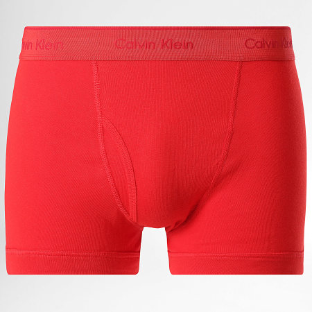 Calvin Klein - Pack De 5 Boxers NB4102 Negro Carbón Gris Claro Heather Rojo Azul Claro