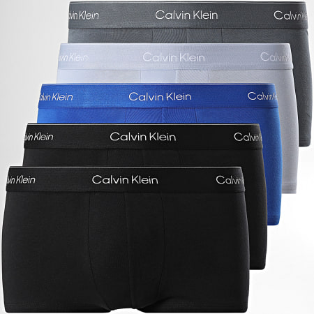Calvin Klein - Pack De 5 Icon Boxers 4390 Negro Azul Real Azul Claro Gris
