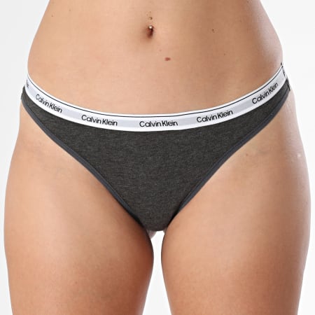 Calvin Klein - Set van 3 dames Icon Strings Logo QD5209E Roze Rood Houtskool Grijs Gevlekt