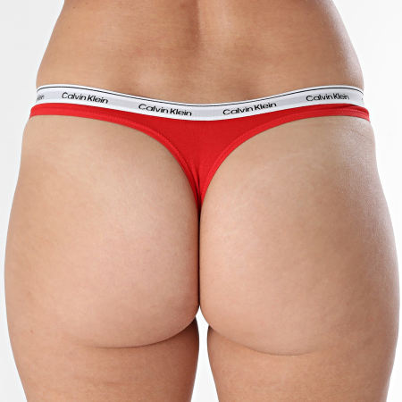 Calvin Klein - Set van 3 dames Icon Strings Logo QD5209E Roze Rood Houtskool Grijs Gevlekt