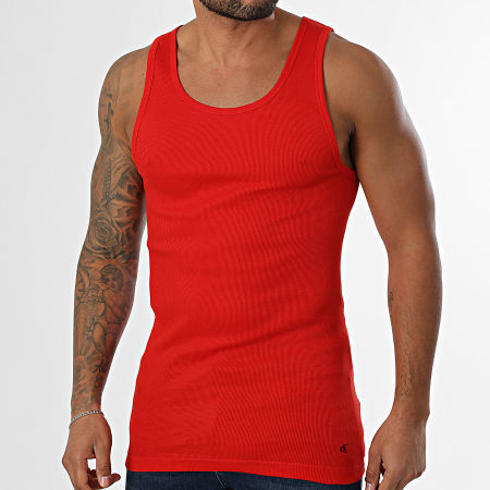 Calvin Klein - Pack di 3 Canottiere 4036 Nero Grigio Antracite Rosso