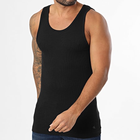 Calvin Klein - Pack di 3 Canottiere 4036 Nero Grigio Antracite Rosso