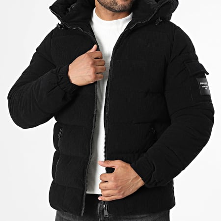 Classic Series Doudoune Capuche Velour Côtelé Malfoi Noir