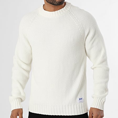 Hugo Blue - Pull Côtelé Sonnee 50551398 Beige Clair