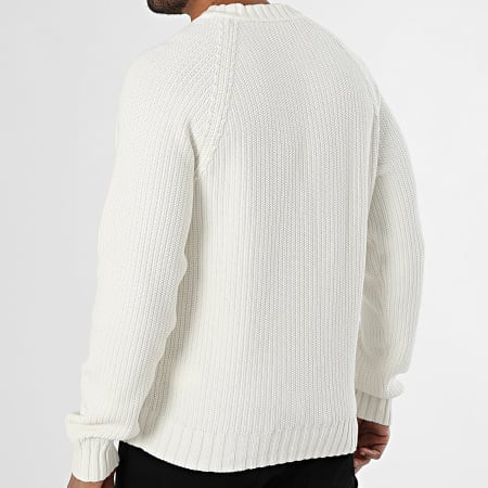 Hugo Blue - Pull Côtelé Sonnee 50551398 Beige Clair