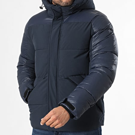 Kymaxx - Chaqueta azul marino con capucha