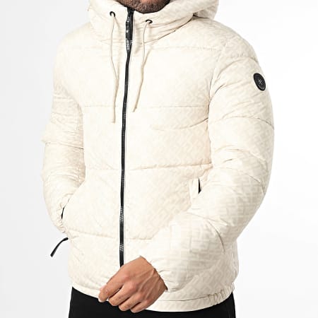 Kymaxx - Plumífero Capucha Beige Claro