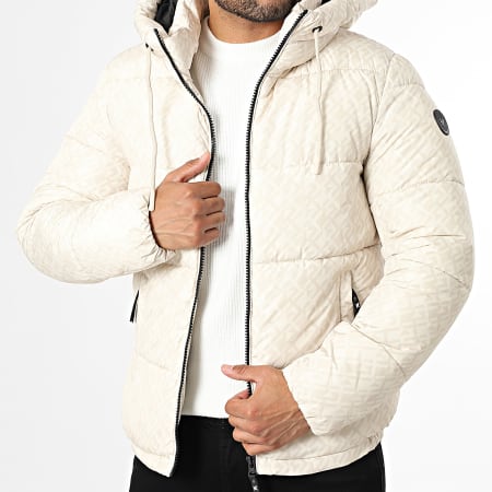Kymaxx - Plumífero Capucha Beige Claro