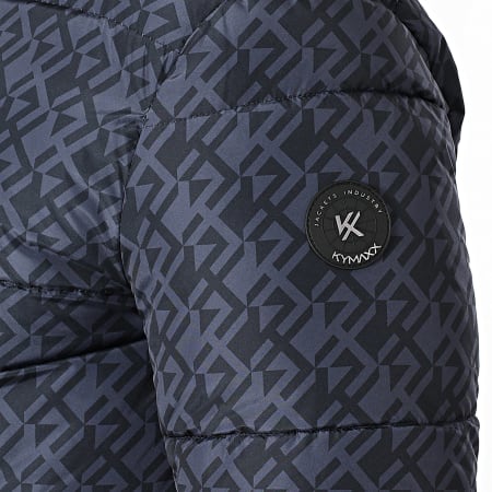 Kymaxx - Azul marino Negro Chaqueta con capucha