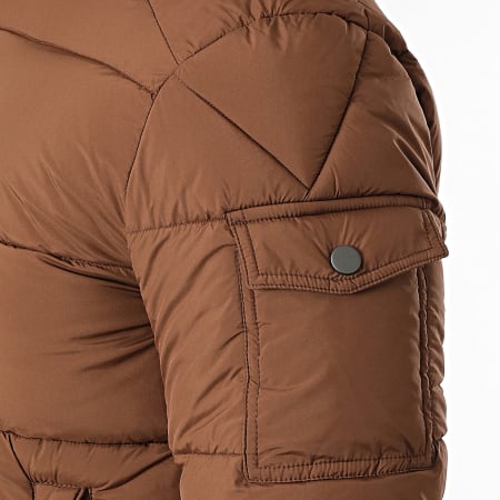 Kymaxx - Chaqueta marrón con capucha