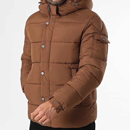 Kymaxx - Chaqueta marrón con capucha