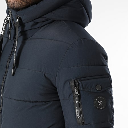 Kymaxx - Doudoune Capuche Bleu Marine