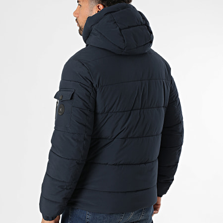 Kymaxx - Doudoune Capuche Bleu Marine