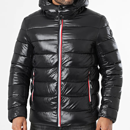 Kymaxx - Chaqueta negra con capucha