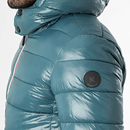 Kymaxx - Chaqueta con capucha azul pato