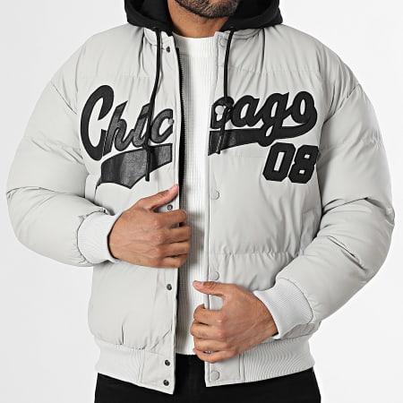 KZR - Doudoune Capuche 252 Gris Clair