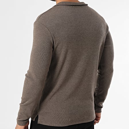 KZR - Polo Manches Longues 063 Taupe Chiné