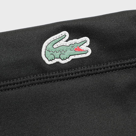 Lacoste - Lot Cache-Cou Et Gants Logo Crocodile Noir