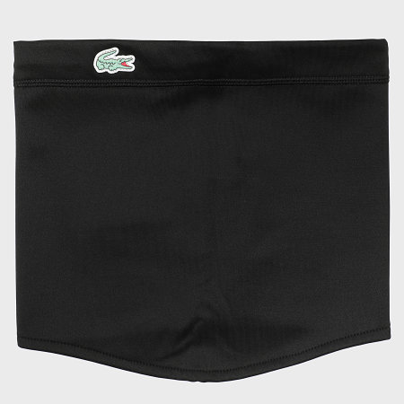 Lacoste - Lot Cache-Cou Et Gants Logo Crocodile Noir