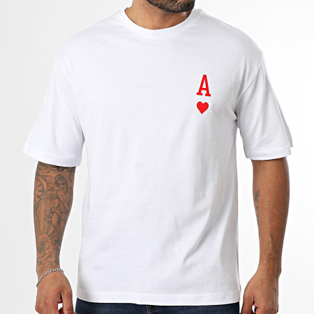 Luxury Lovers - Tee Shirt Oversize The Ace Of Hearts Rouge Blanc
