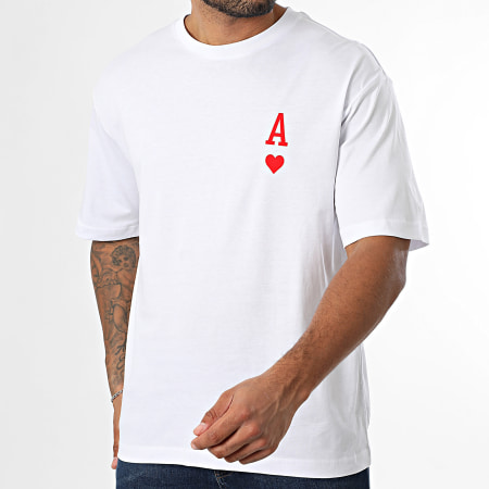 Luxury Lovers - Tee Shirt Oversize The Ace Of Hearts Rouge Blanc