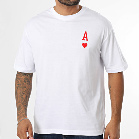Luxury Lovers - The Ace Of Hearts Tee Shirt Rojo Espalda Blanca