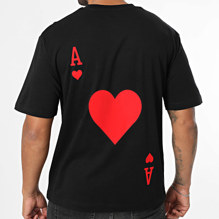 Luxury Lovers - The Ace Of Hearts Tee Shirt Rojo Dorso Negro